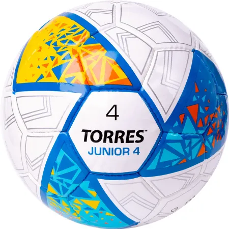 Мяч футб. TORRES Junior-4, F323804, р.4,глянц.ПУ, 4 сл, 32п, руч.сш, бел-жел-гол за 2&nbsp;070.60 ₽ купить в Улан-Удэ