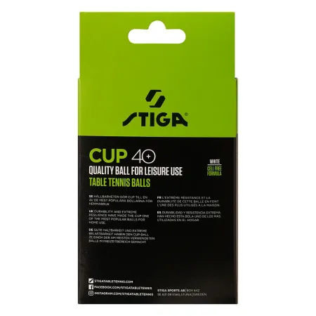Мяч для наст. тенниса Stiga Cup ABS, 1110-2510-12, диам.40+мм, пластик, упак. 12 шт, белый за 1&nbsp;774.80 ₽ купить в Улан-Удэ
