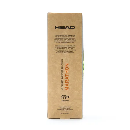 Мяч теннисный HEAD Marathon 3B, 578183, крафт. упак.3шт, без давления, фетр, нат.резина,желтый за 1&nbsp;055.70 ₽ купить в Улан-Удэ