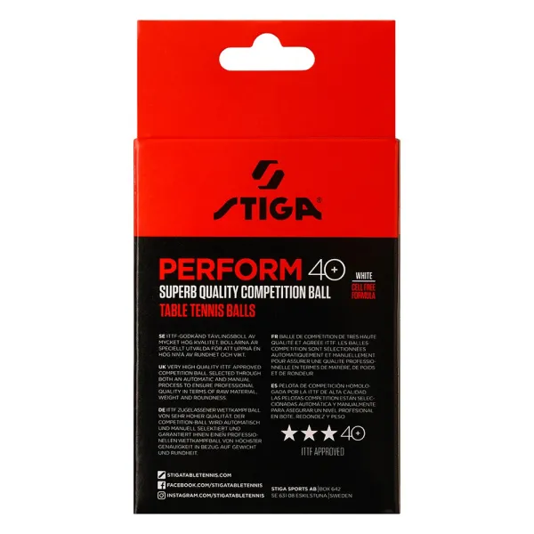 Мяч для наст. тенниса Stiga Perform 3***, 40+, 1113-2110-06, пластик, ITTF Appr., уп.6 шт, бел за 2&nbsp;121.60 ₽ в Улан-Удэ