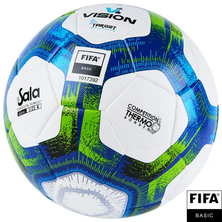 Мяч футзал. VISION Target, FS324094, FIFA Basic, р.4, 32 п. PU, 3 подкл.сл, термосшивка, бело-синий за 3&nbsp;519 ₽ купить в Улан-Удэ