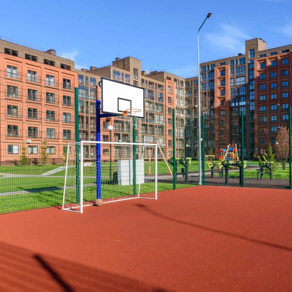 Баскетбольная стойка уличная одноопорная для игрового щита 1050х1800 мм вынос 1200 мм ZAVODSPORTA за 39&nbsp;600 ₽ в Улан-Удэ