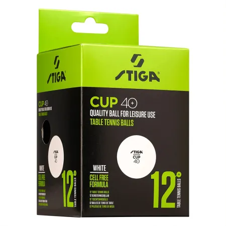 Мяч для наст. тенниса Stiga Cup ABS, 1110-2510-12, диам.40+мм, пластик, упак. 12 шт, белый за 1&nbsp;774.80 ₽ купить в Улан-Удэ