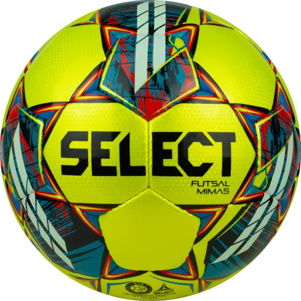Мяч футзал. SELECT Futsal Mimas, 1053460550, р.4,FIFA Basic, 32 пан, гл.ПУ, руч.сш, жел-сине-красный за 6&nbsp;303.60 ₽ в Улан-Удэ