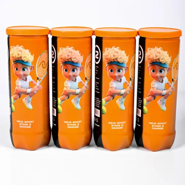 Мяч теннисный детский NS Orange, 5021005, уп.3 шт, резина, шерть, нейлон, желто-оранжевый за 613.70 ₽ в Улан-Удэ