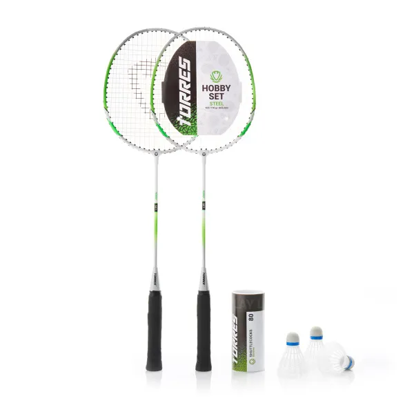 Набор для бадм. TORRES Hobby Set, BD23506, для начинающ.,стал. стерж и обод, со струнами, зел