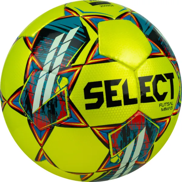 Мяч футзал. SELECT Futsal Mimas, 1053460550, р.4,FIFA Basic, 32 пан, гл.ПУ, руч.сш, жел-сине-красный за 6&nbsp;303.60 ₽ в Улан-Удэ