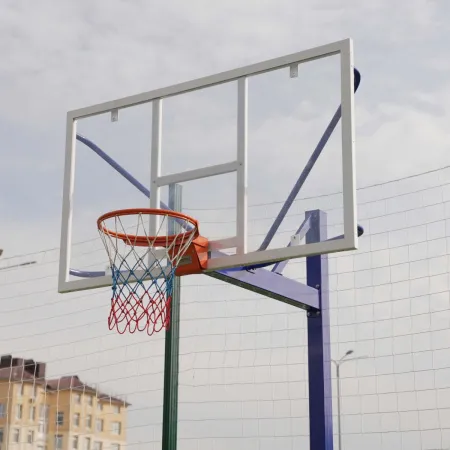 Баскетбольная стойка уличная одноопорная для игрового щита 1050х1800 мм вынос 1200 мм ZAVODSPORTA за 39&nbsp;600 ₽ купить в Улан-Удэ