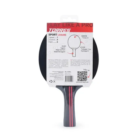 Ракетка для н/т TORRES Sport 1*, TT23005 для любителей, накладка 1,5 мм, конич. ручка за 991.10 ₽ купить в Улан-Удэ
