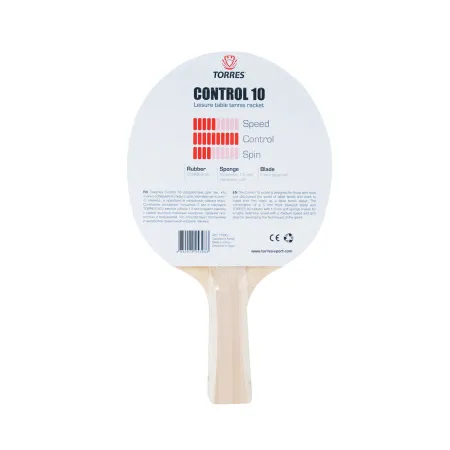 Ракетка для н/т TORRES Control 10, TT0001, для начинающих, накладка 1,5 мм, конич. ручка за 426.70 ₽ купить в Улан-Удэ