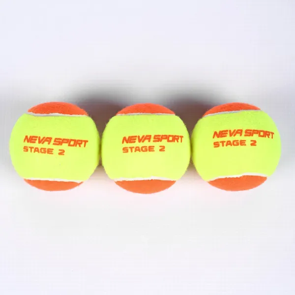 Мяч теннисный детский NS Orange, 5021005, уп.3 шт, резина, шерть, нейлон, желто-оранжевый за 613.70 ₽ в Улан-Удэ